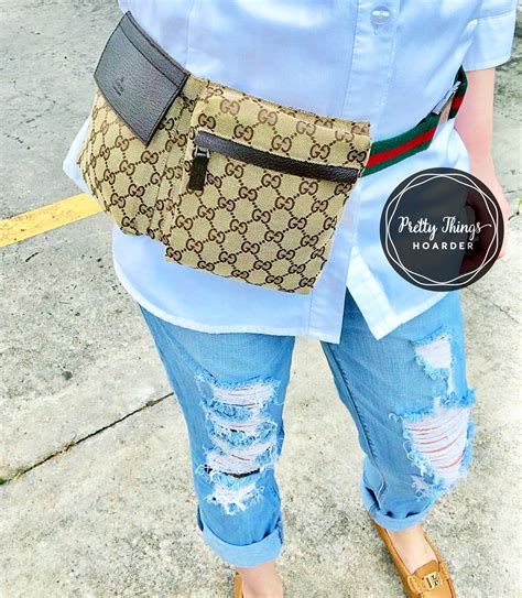 how to wear gucci bum bag|Gucci bum bag women's.